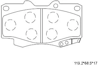 Brake Pad Set, disc brake (KD2205)