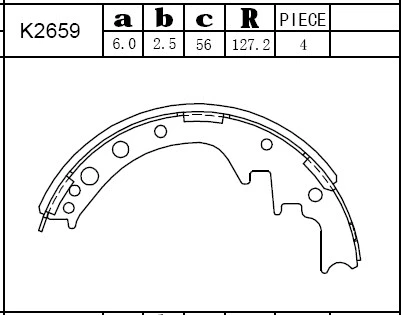 Brake Shoe Set (K2659)