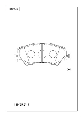 Brake Pad Set, disc brake (KD2046)