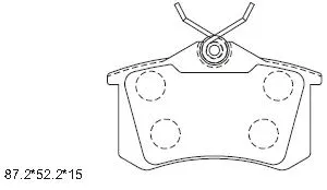 Brake Pad Set, disc brake (KD7708)