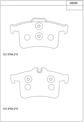 Brake Pad Set, disc brake (KD6595)