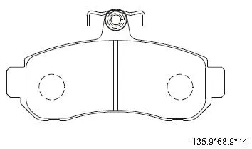 Brake Pad Set, disc brake (KD4701)