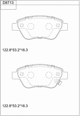 Brake Pad Set, disc brake (KD8713)
