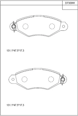 Brake Pad Set, disc brake (KD7309W)