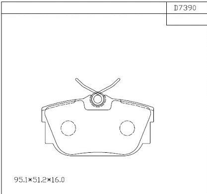 Brake Pad Set, disc brake (KD7390)
