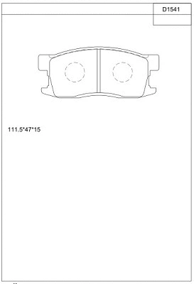 Brake Pad Set, disc brake (KD1541)