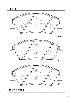 Brake Pad Set, disc brake (KD9110)