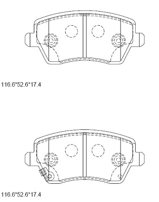 Brake Pad Set, disc brake (KD3766)