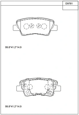 Brake Pad Set, disc brake (KD9781)