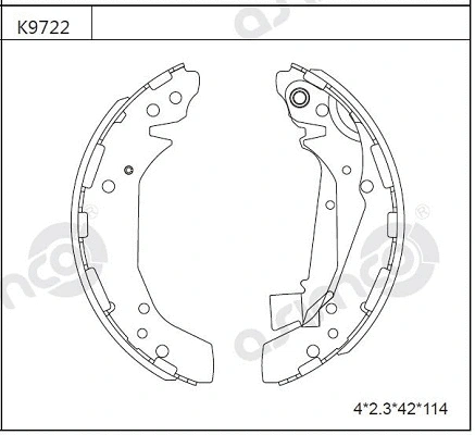 Brake Shoe Set (K9722)