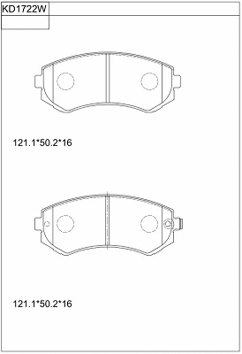 Brake Pad Set, disc brake (KD1722W)