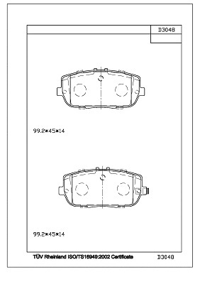 Brake Pad Set, disc brake (KD3048)