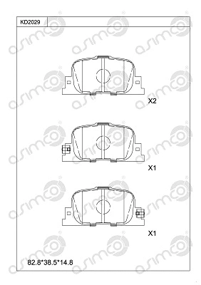 Brake Pad Set, disc brake (KD2029)