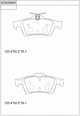 Brake Pad Set, disc brake (KD6508W)