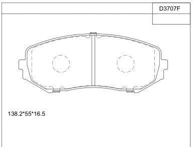 Brake Pad Set, disc brake (KD3707F)