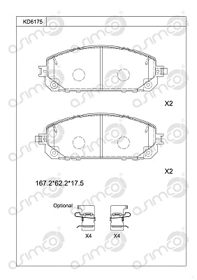 Brake Pad Set, disc brake (KD6175)