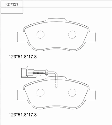 Brake Pad Set, disc brake (KD7321)