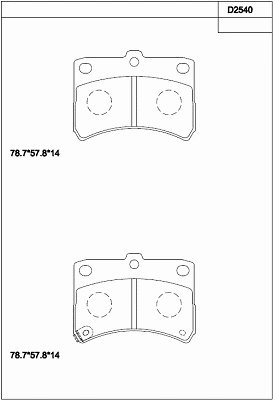 Brake Pad Set, disc brake (KD2540)