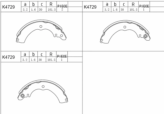 Brake Shoe Set (K4729)