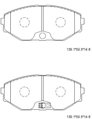 Brake Pad Set, disc brake (KD1738)
