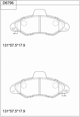 Brake Pad Set, disc brake (KD6796)