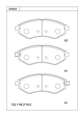 Brake Pad Set, disc brake (KD9024)