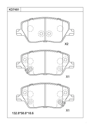 Brake Pad Set, disc brake (KD7481)