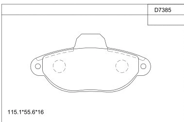 Brake Pad Set, disc brake (KD7385)