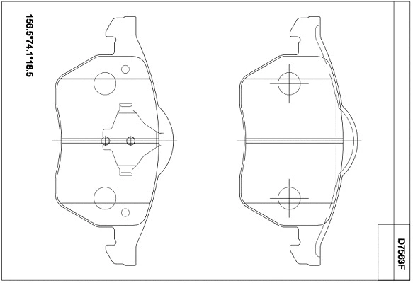 Brake Pad Set, disc brake (KD7563F)