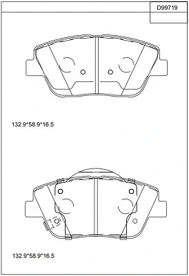 Brake Pad Set, disc brake (KD99719)