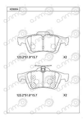Brake Pad Set, disc brake (KD6004)