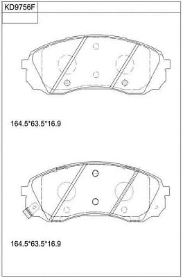 Brake Pad Set, disc brake (KD9756F)