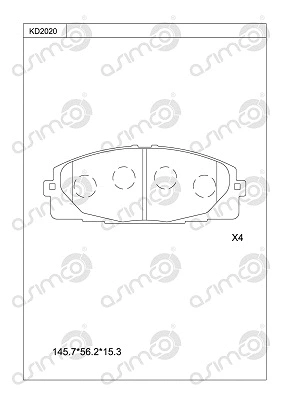 Brake Pad Set, disc brake (KD2020)