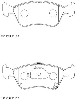 Brake Pad Set, disc brake (KD2797)