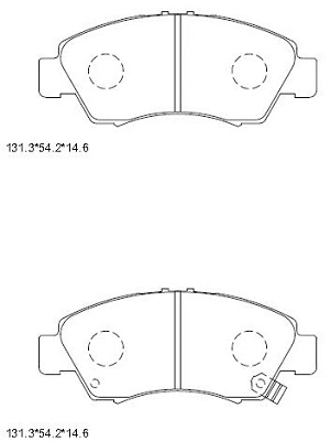 Brake Pad Set, disc brake (KD1777)