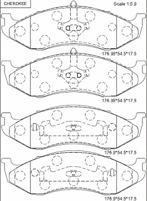 Brake Pad Set, disc brake (KD6202)