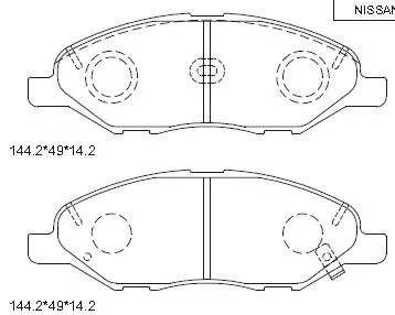 Brake Pad Set, disc brake (KD1740)