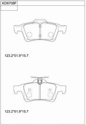 Brake Pad Set, disc brake (KD6708F)