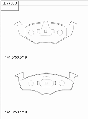 Brake Pad Set, disc brake (KD7753D)