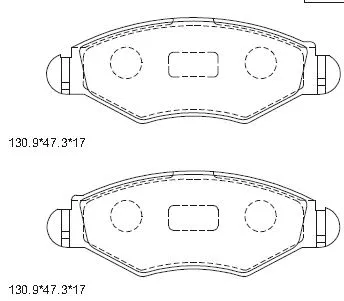 Brake Pad Set, disc brake (KD7751F)
