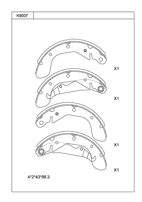 Brake Shoe Set (K9007)