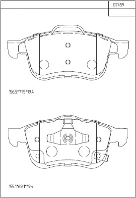 Brake Pad Set, disc brake (KD7459)