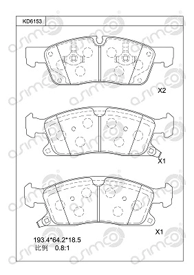 Brake Pad Set, disc brake (KD6153)