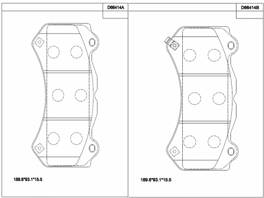 Brake Pad Set, disc brake (KD66414)