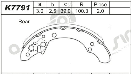 Brake Shoe Set (K7791)