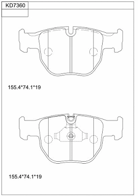 Brake Pad Set, disc brake (KD7360)