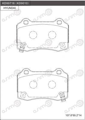 Brake Pad Set, disc brake (KD9010)