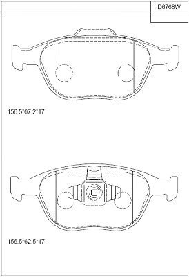 Brake Pad Set, disc brake (KD6768W)