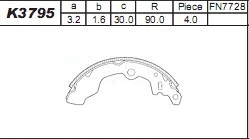 Brake Shoe Set (K3795)
