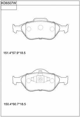 Brake Pad Set, disc brake (KD6507W)